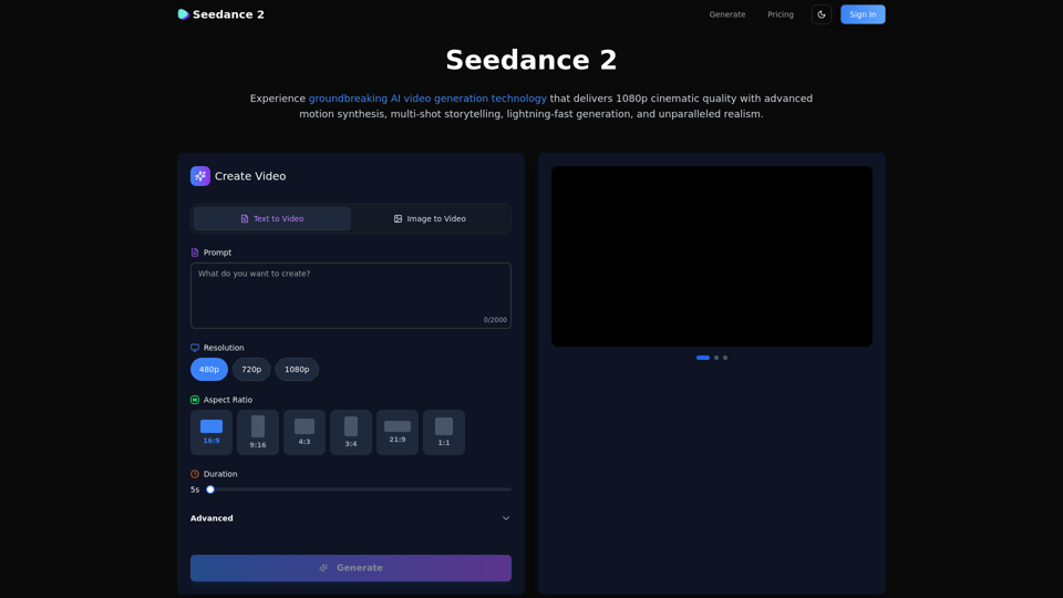 Seedance 2.0 screenshot