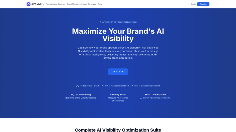 AI Visibility Optimization Platform | AI Visibility