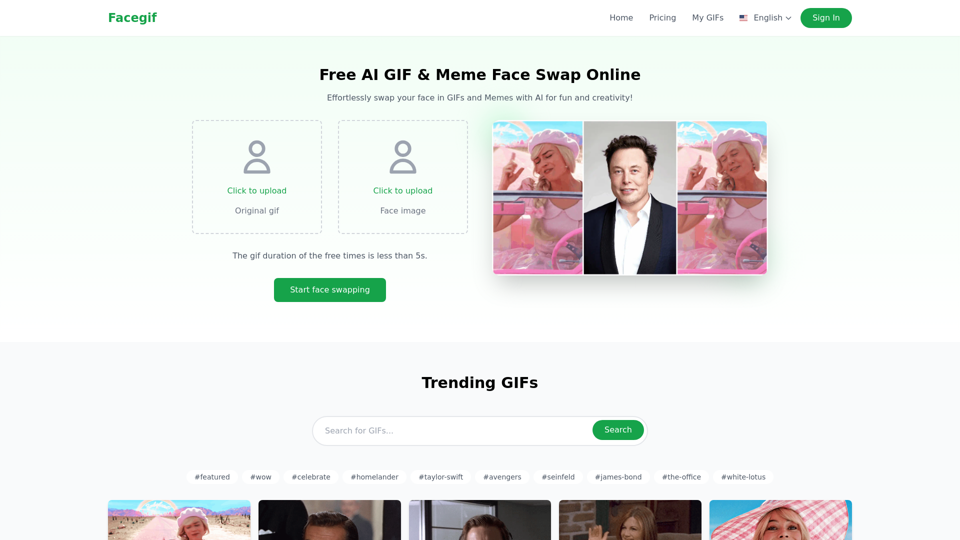 Facegif - Free AI GIF Face Swap Online