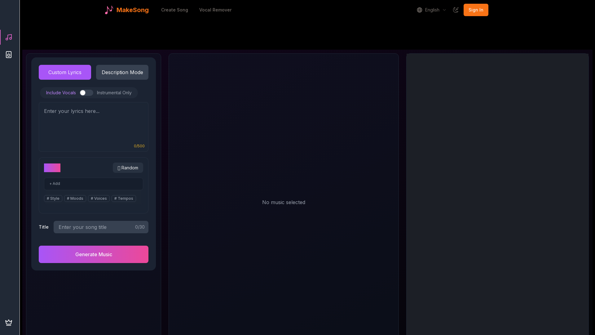 Free AI music generator online