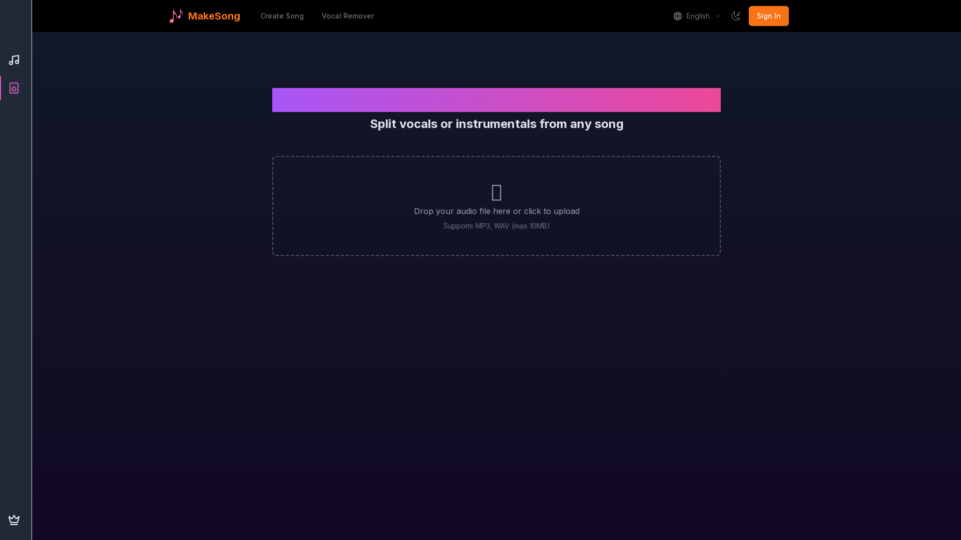 Free AI Vocal Remover & Isolator Online