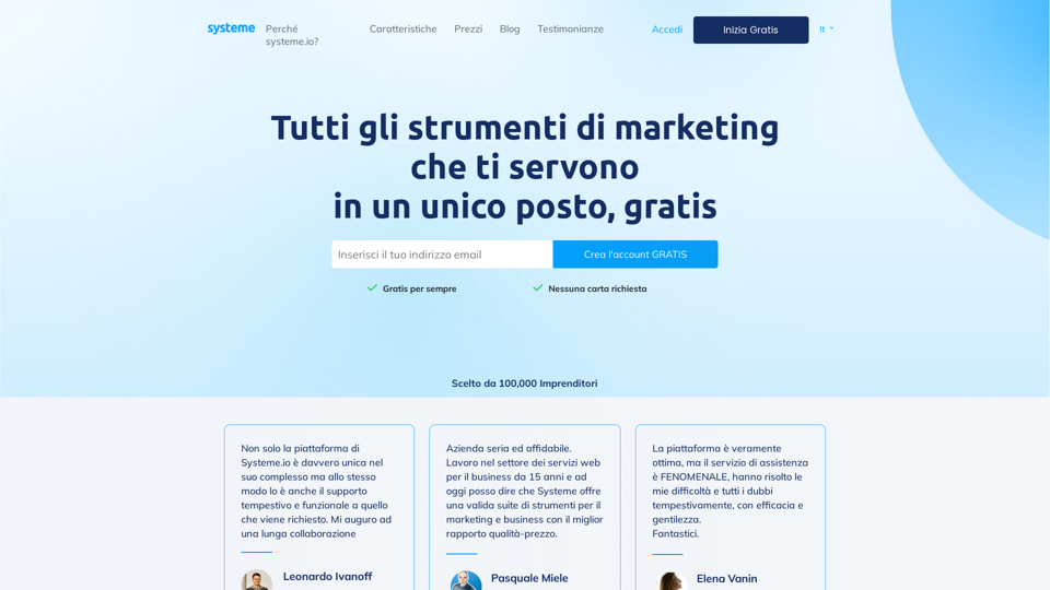 Systeme.io - L'unico strumento che ti serve per lanciare e creare il tuo business online