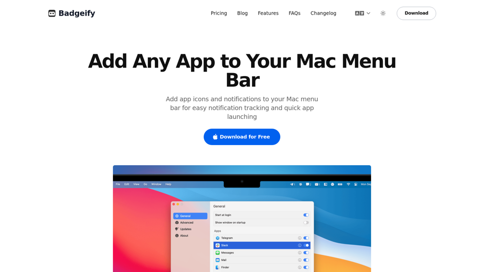 Badgeify — Add Any App to Your Mac Menu Bar