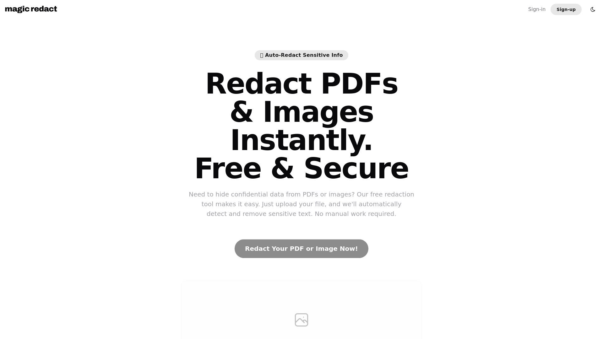 Free PDF & Image Redaction Tool