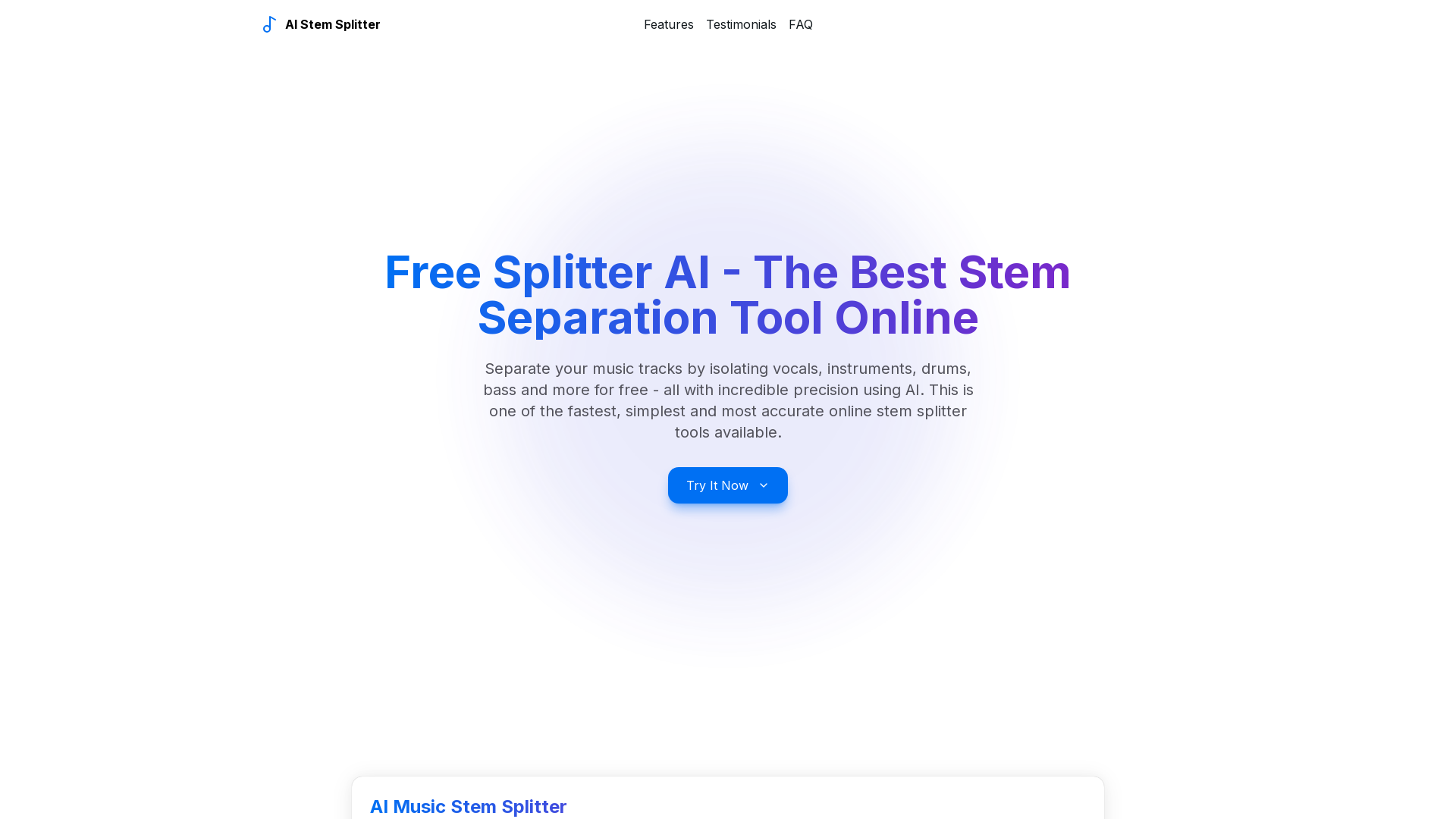 Free AI Music Stem Splitter