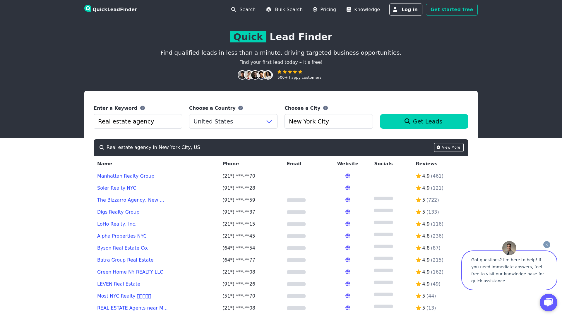 Lead Finder: Free & Easy to Use