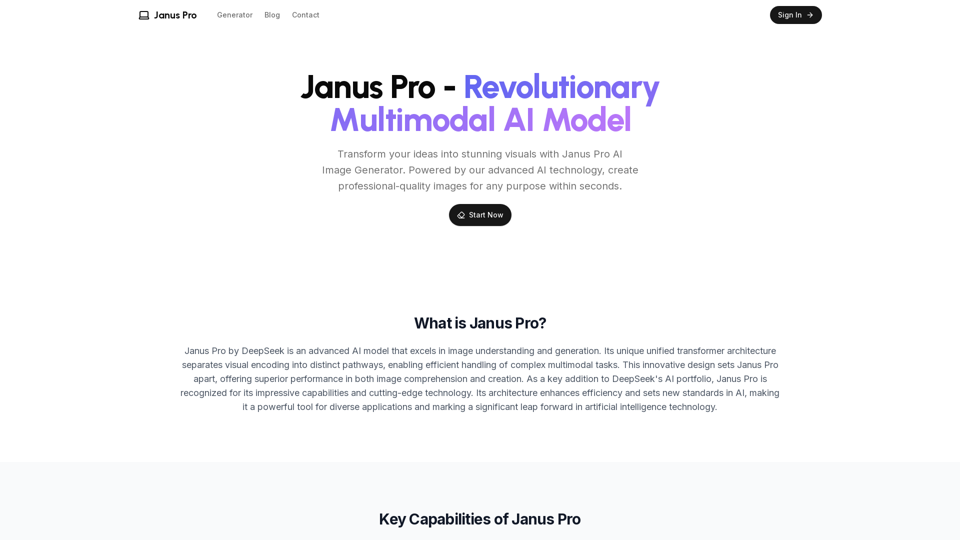 Janus Pro - Revolutionary Multimodal AI Model for Image Generation