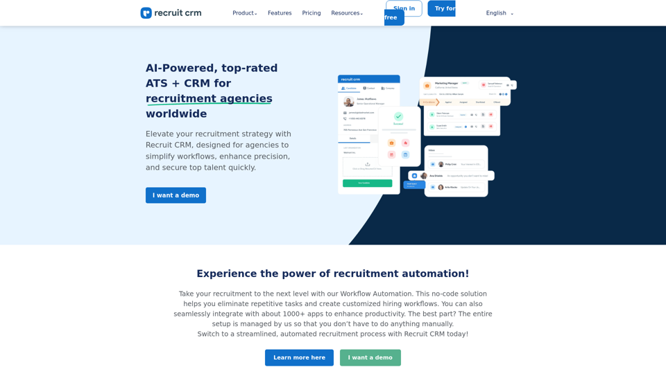 Recruit CRM: Easy-to-use, AI-powered recruitment software