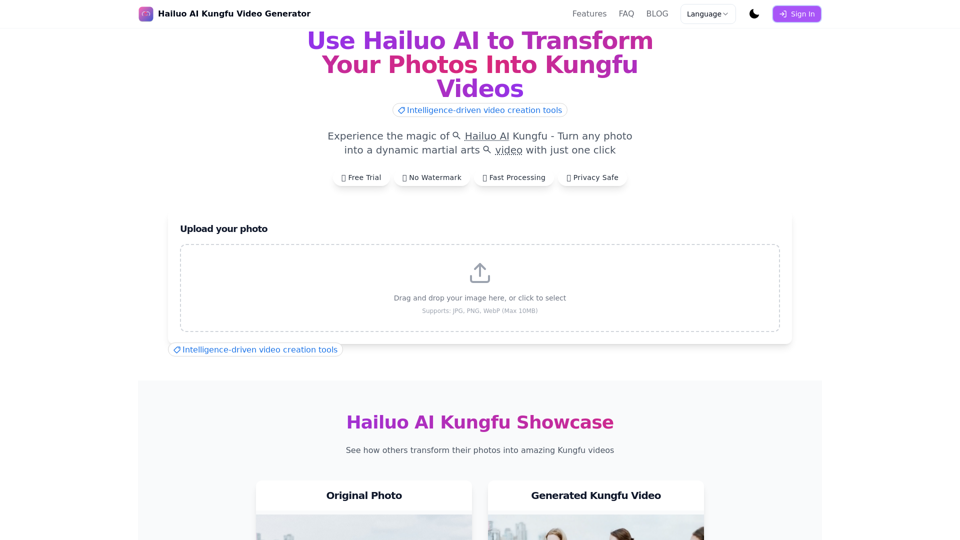 Hailuo AI Kungfu - Create Kungfu Videos Instantly