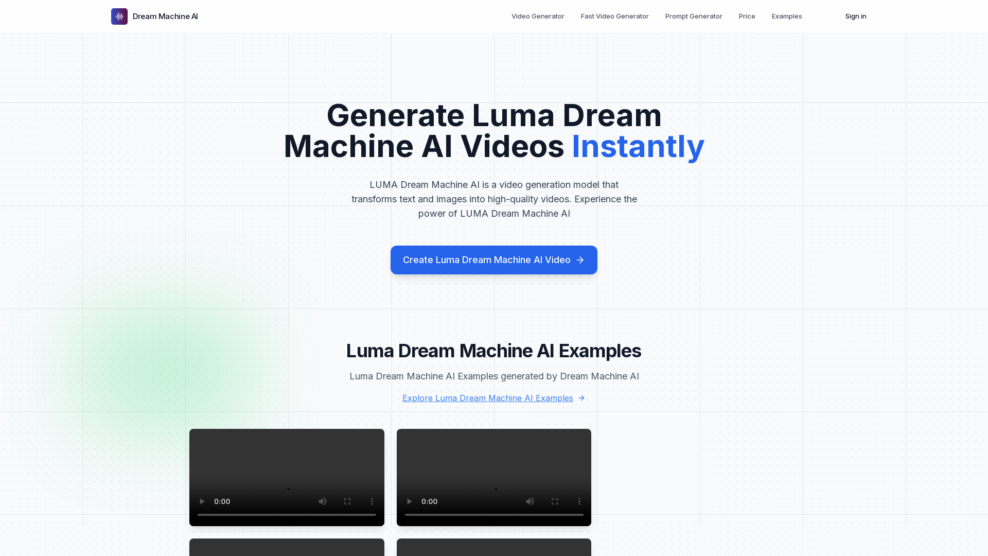 Dream Machine AI screenshot