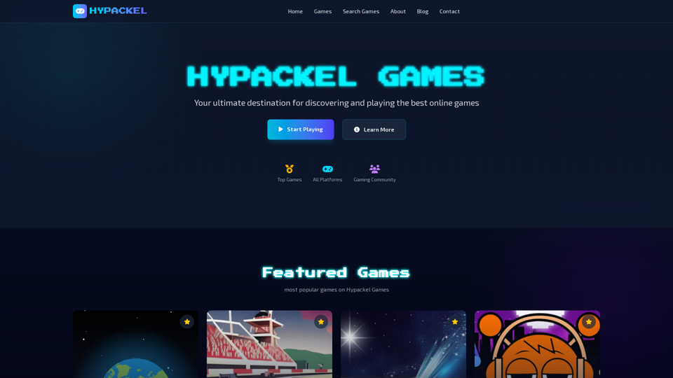 Hypackel Games Home | Hypackel Games