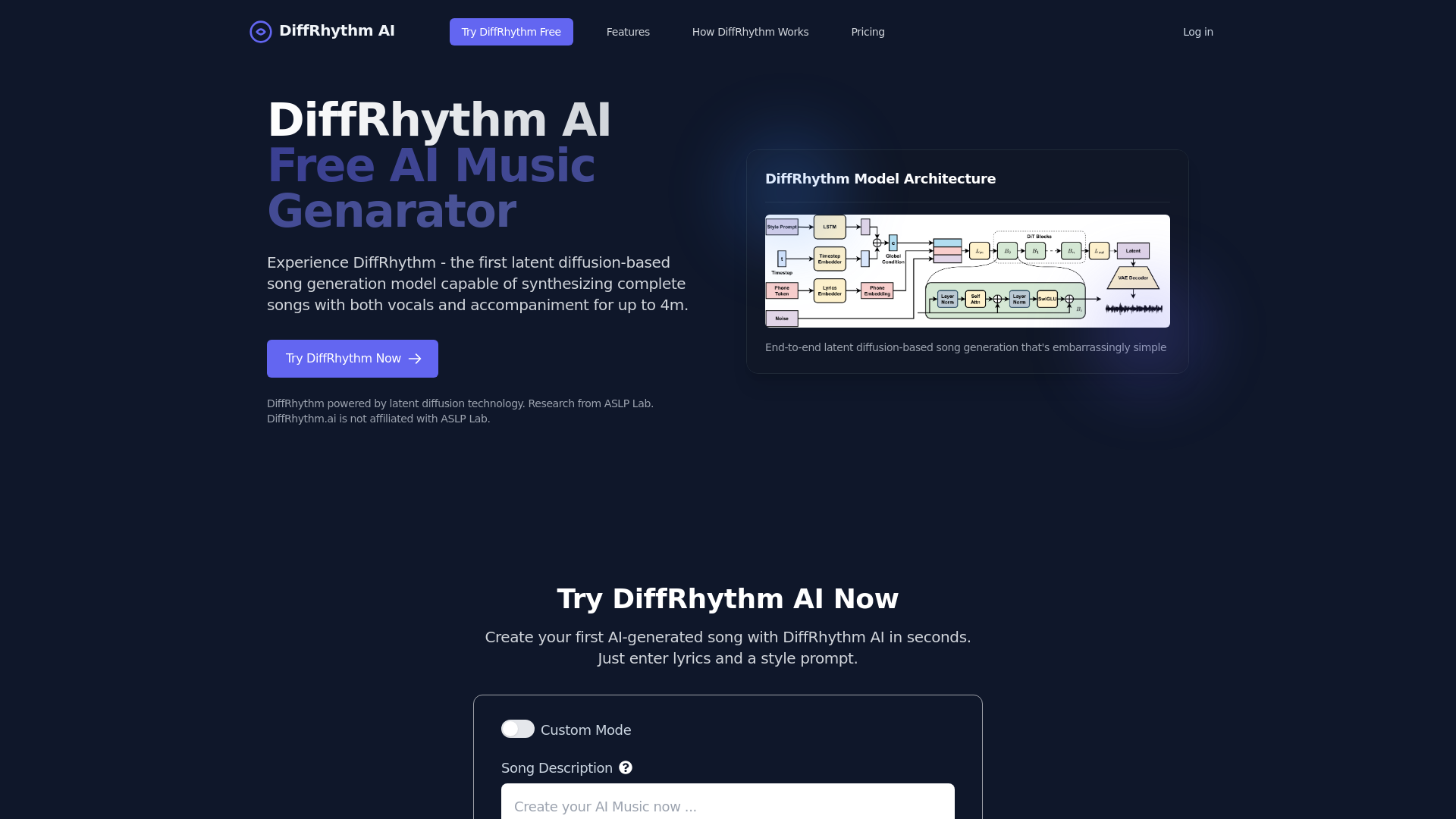 DiffRhythm: Free AI Music Generator