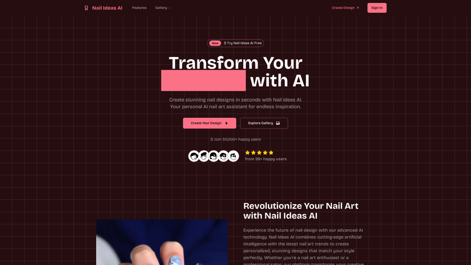 Create Beautiful Nail Designs with AI | Nail Ideas AI