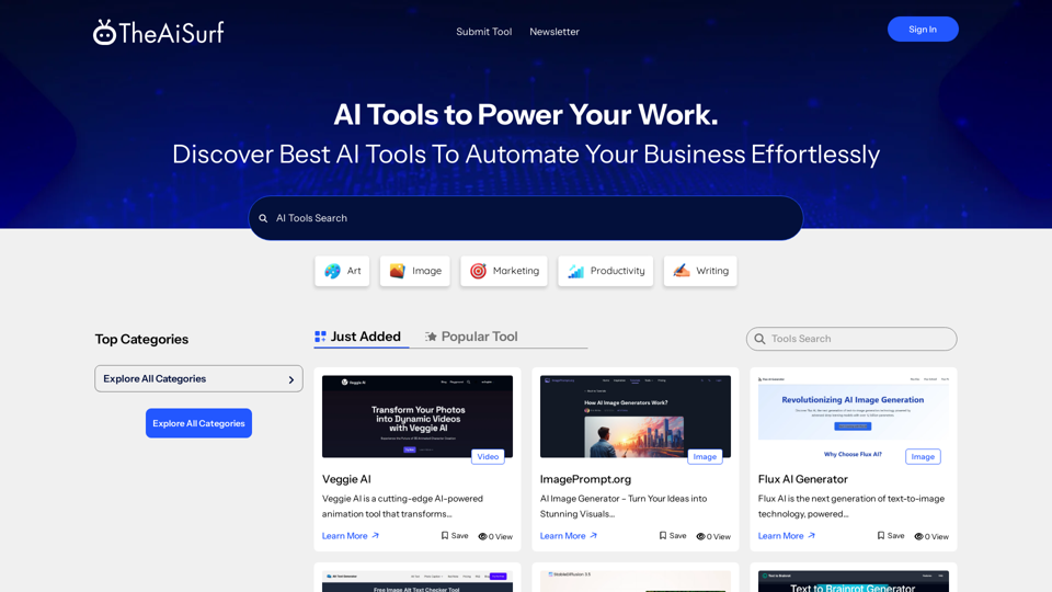 The AI Surf - Find the Best AI Tools & Software