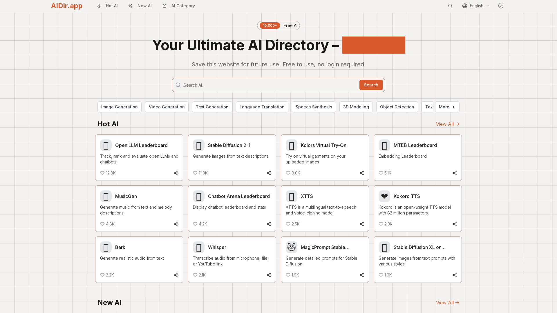 AI Directory – Best Free AI Tools for Text, Image & Video