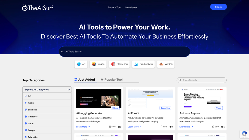 The AI Surf - Find the Best AI Tools & Software