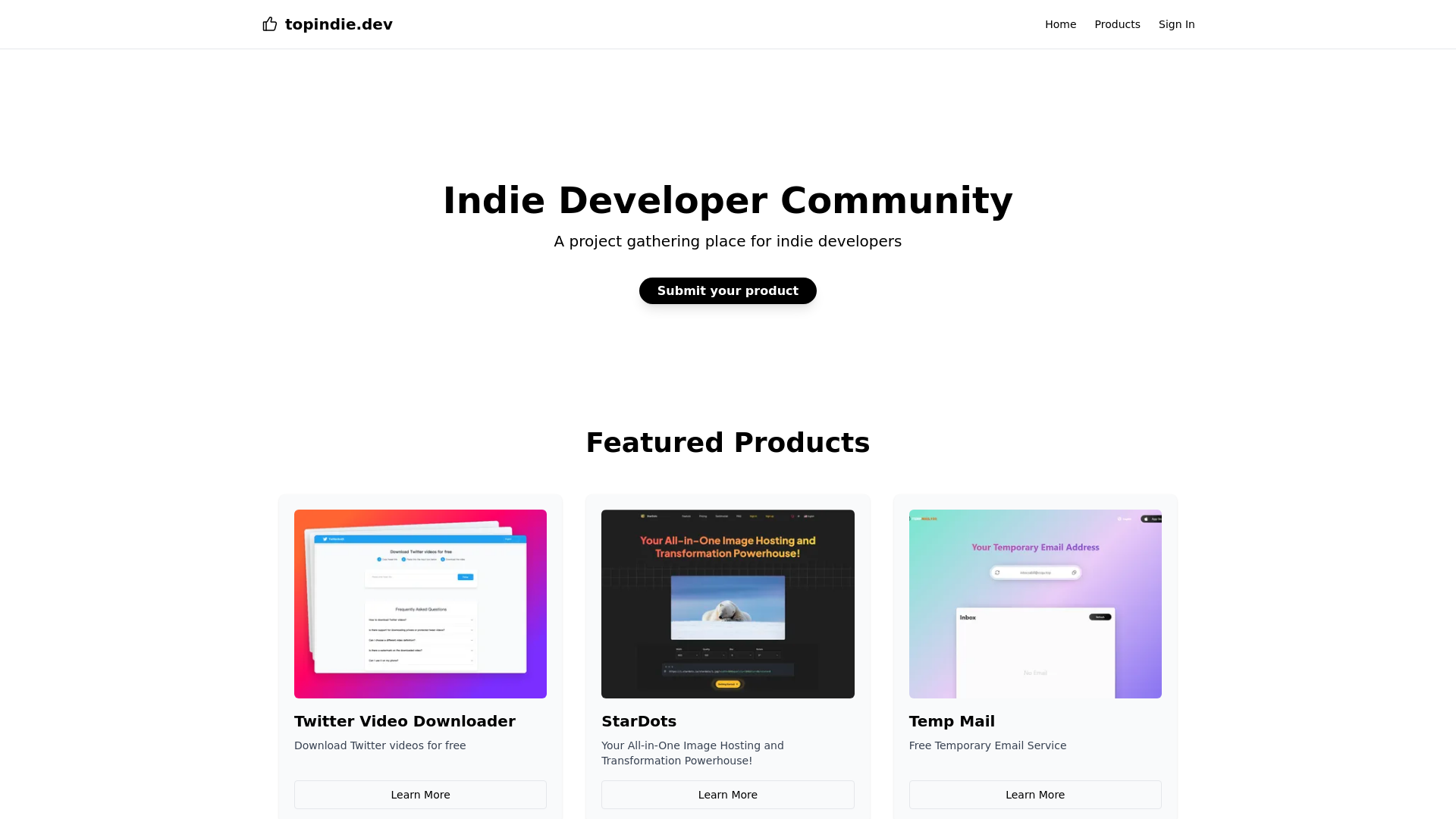 Top Indie Developer Community