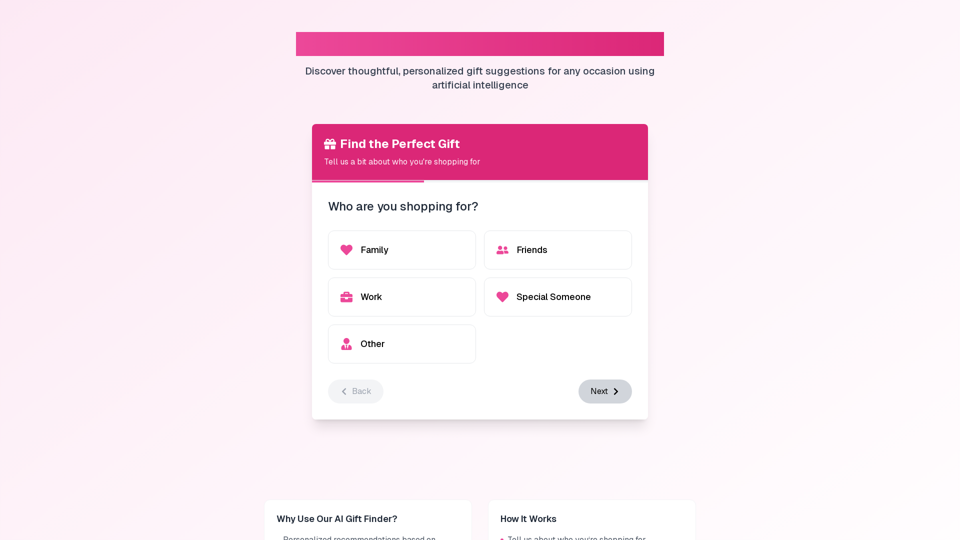 AI Gift Idea Generator | GiftBloomy