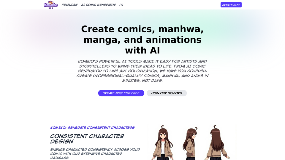 Komiko | Create comics, manhwa, manga and anime with AI