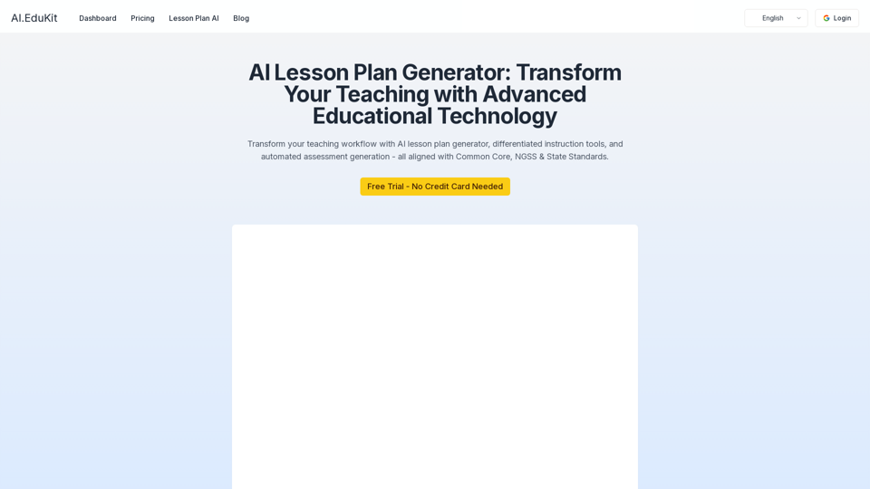 AI Lesson Plan Generator - Enhance Teaching Efficiency