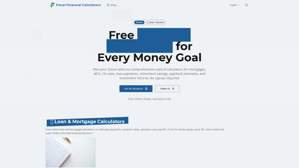 The Online Hub for Free Financial Calculators | Fincal