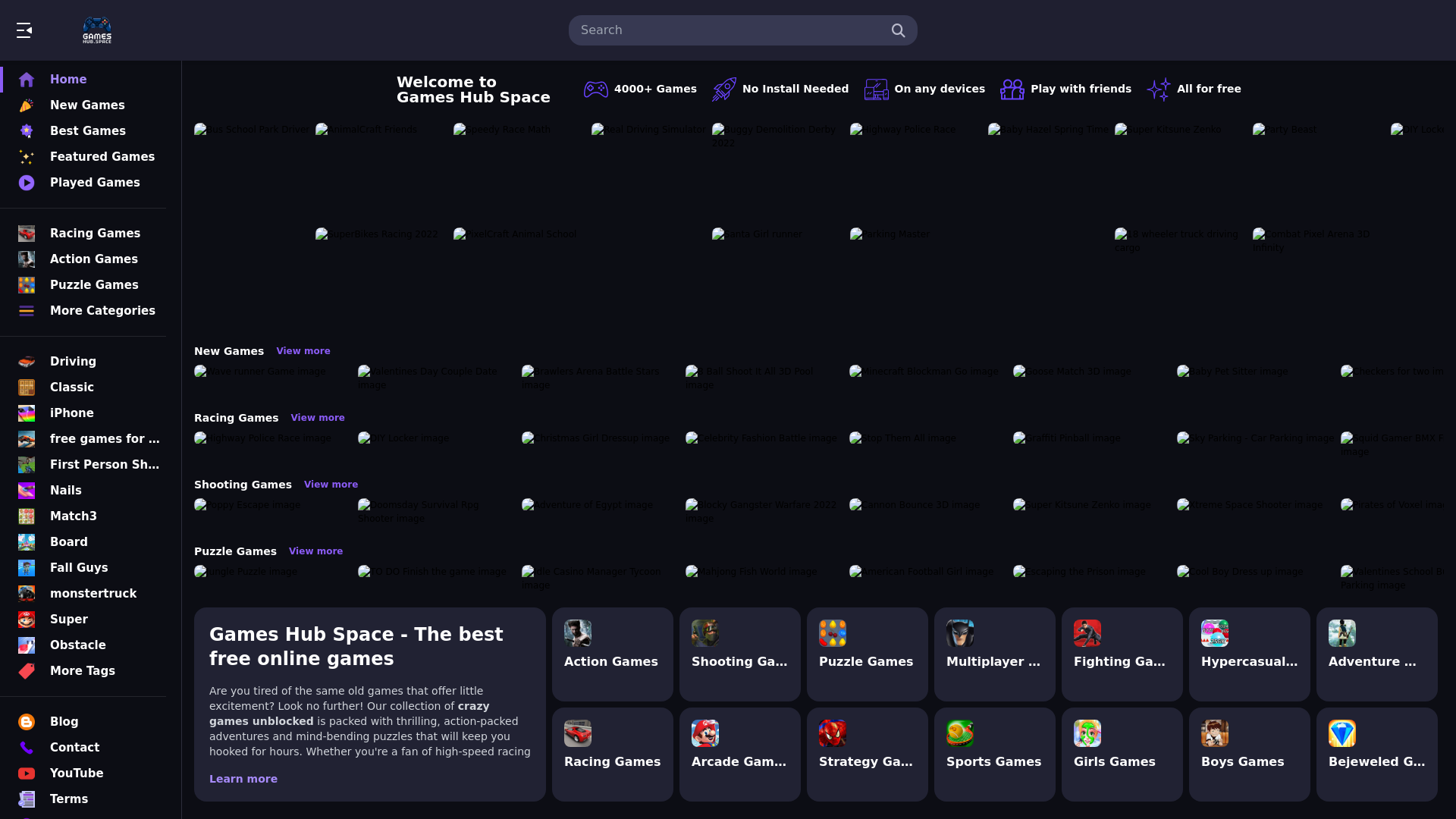 Games Hub Space