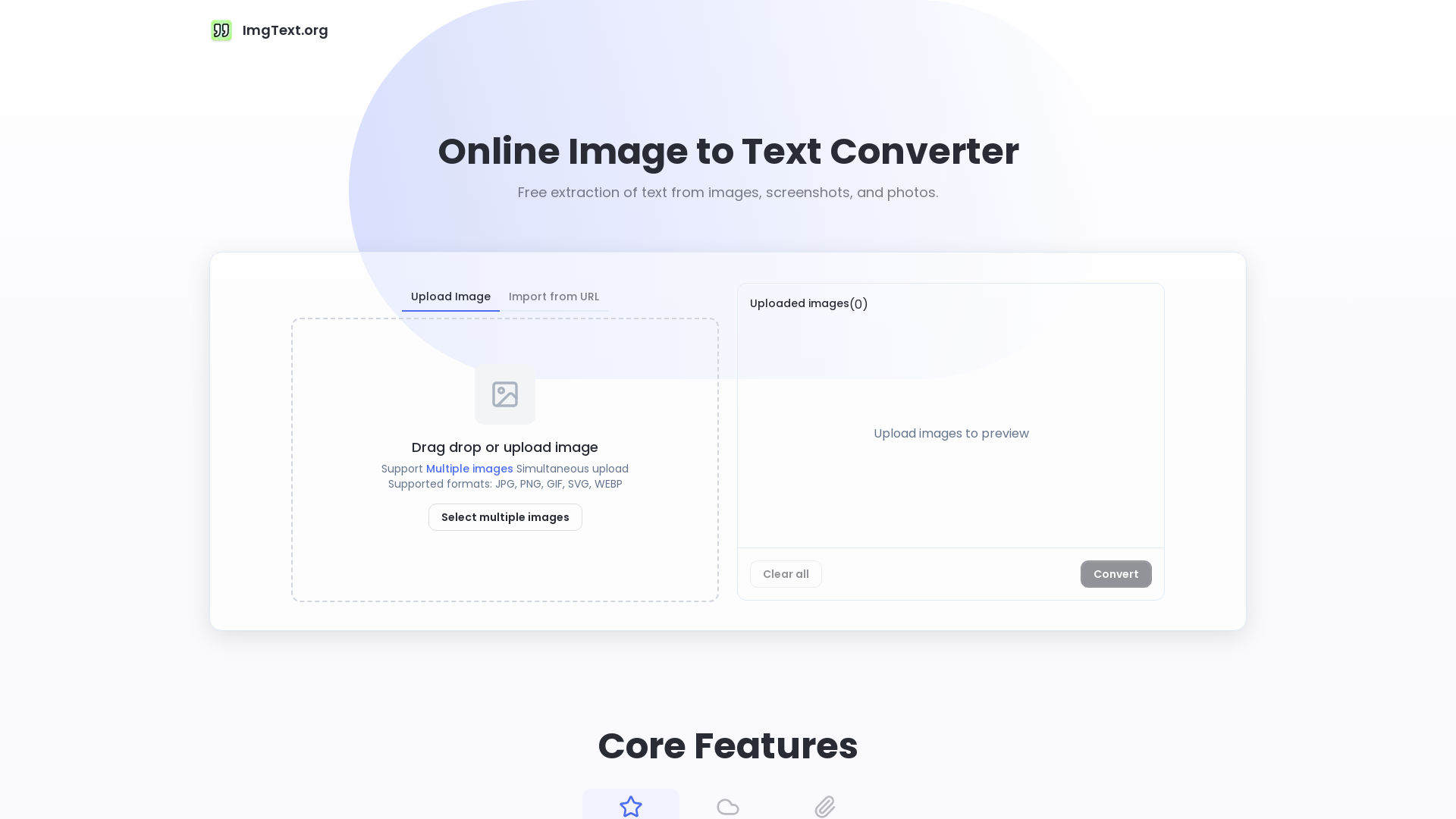 Image to Text: Free online extract text from image