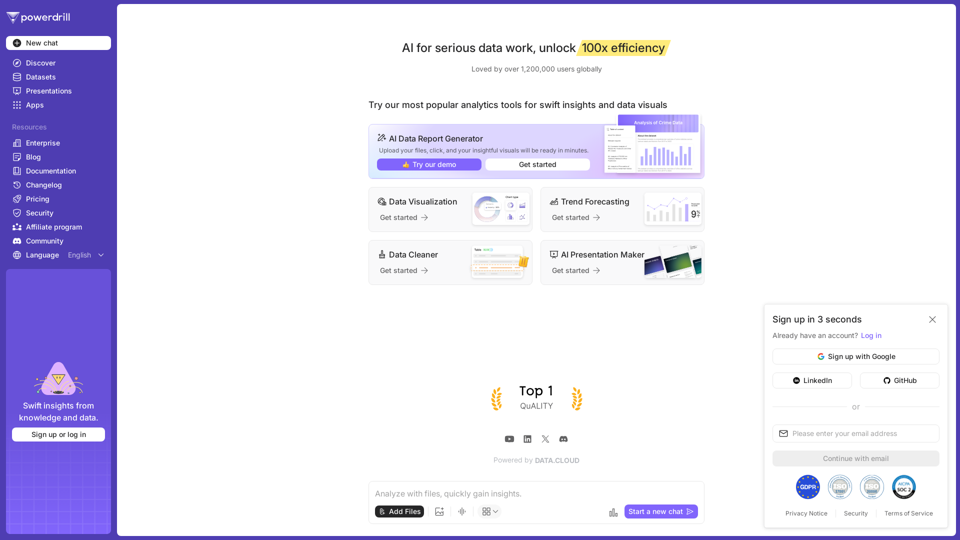 Powerdrill- Swift Insights from Knowledge and Data