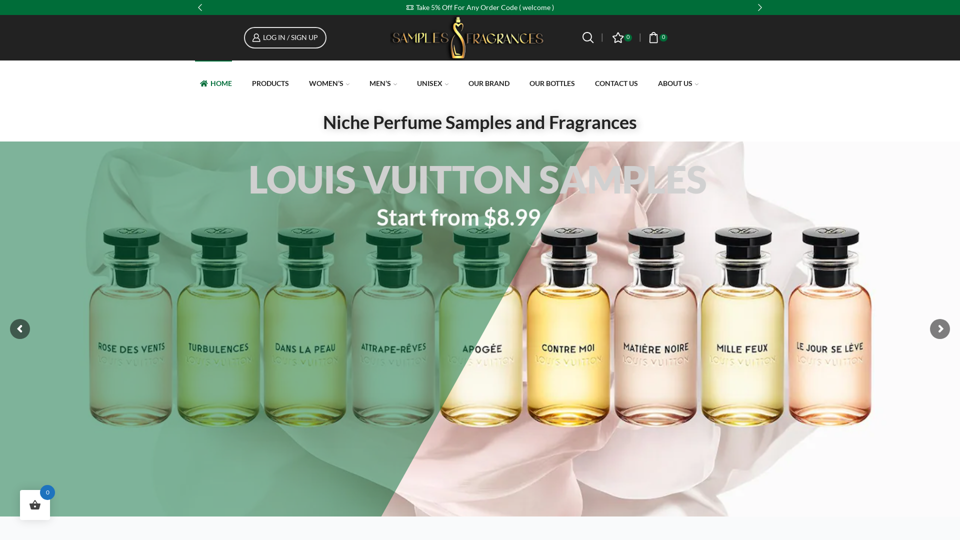 Buy Men & Women Perfume Samples - Samples and Fragrances