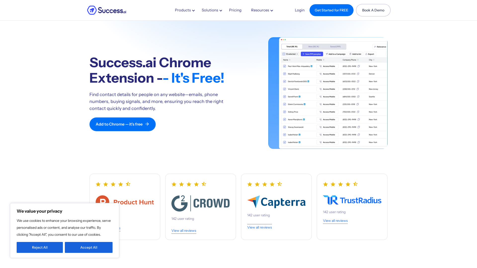 Success.ai – FREE AI Email Finder & Lead Generation Tool