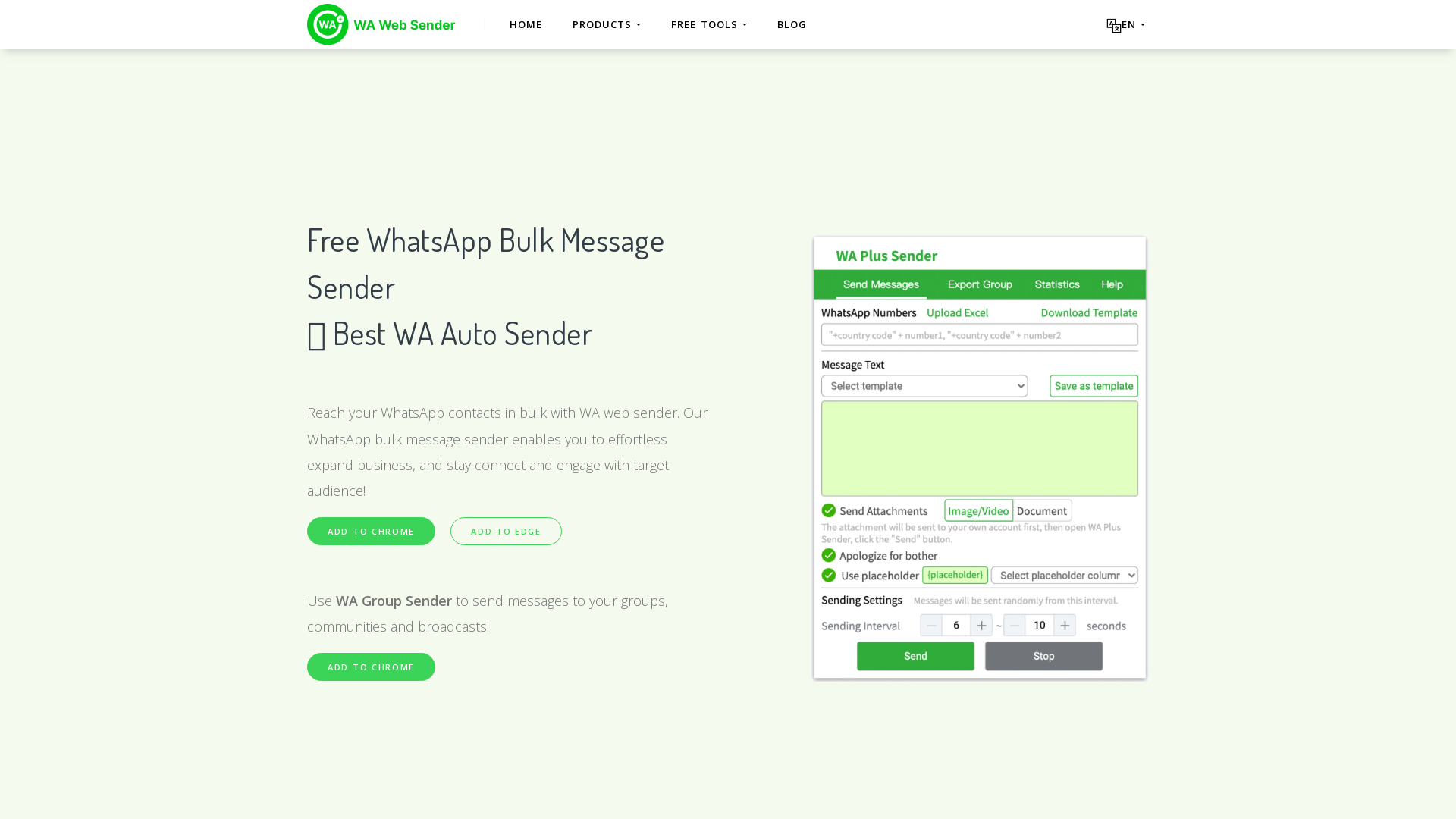 Free WhatsApp Sender for WA Bulk Message