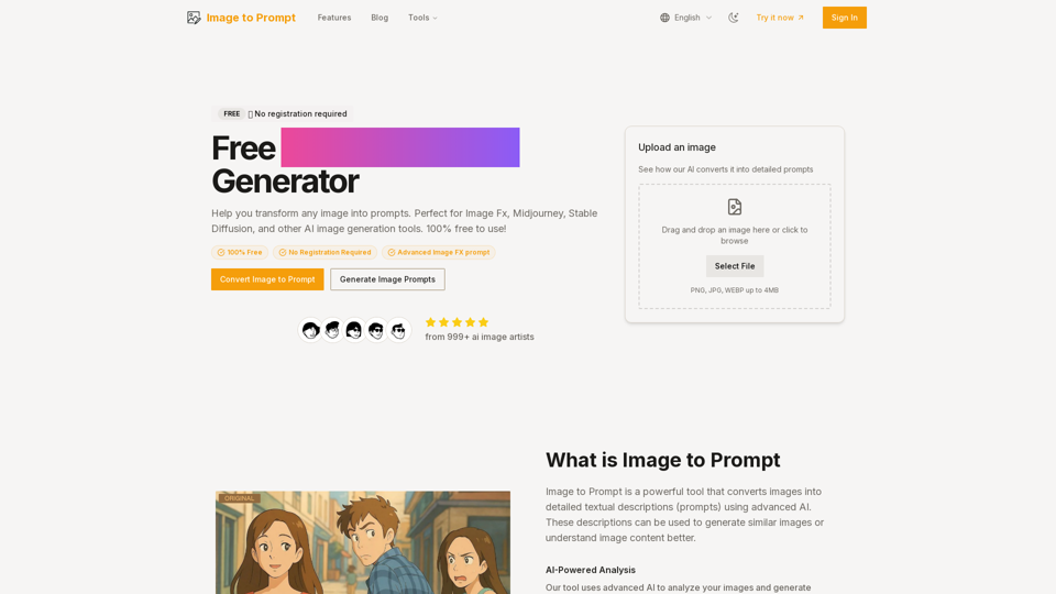 Free Image to Prompt generator | No Registration Required | Image FX prompt | Free Image to Prompt Generator | Image FX Pormpt