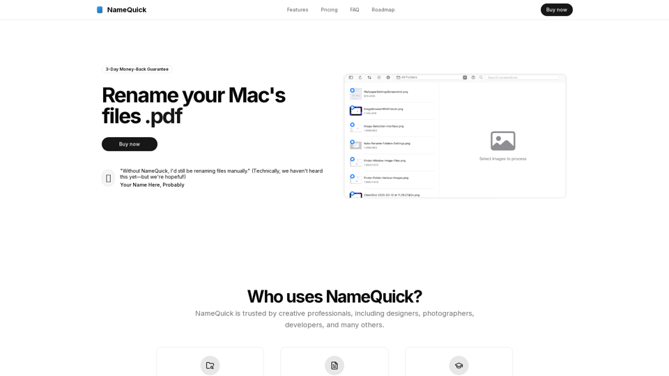 NameQuick - Rename files effortlessly on macOS