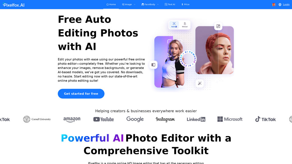 AI Photo Editor - Free Edit photos online free - Pixelfox