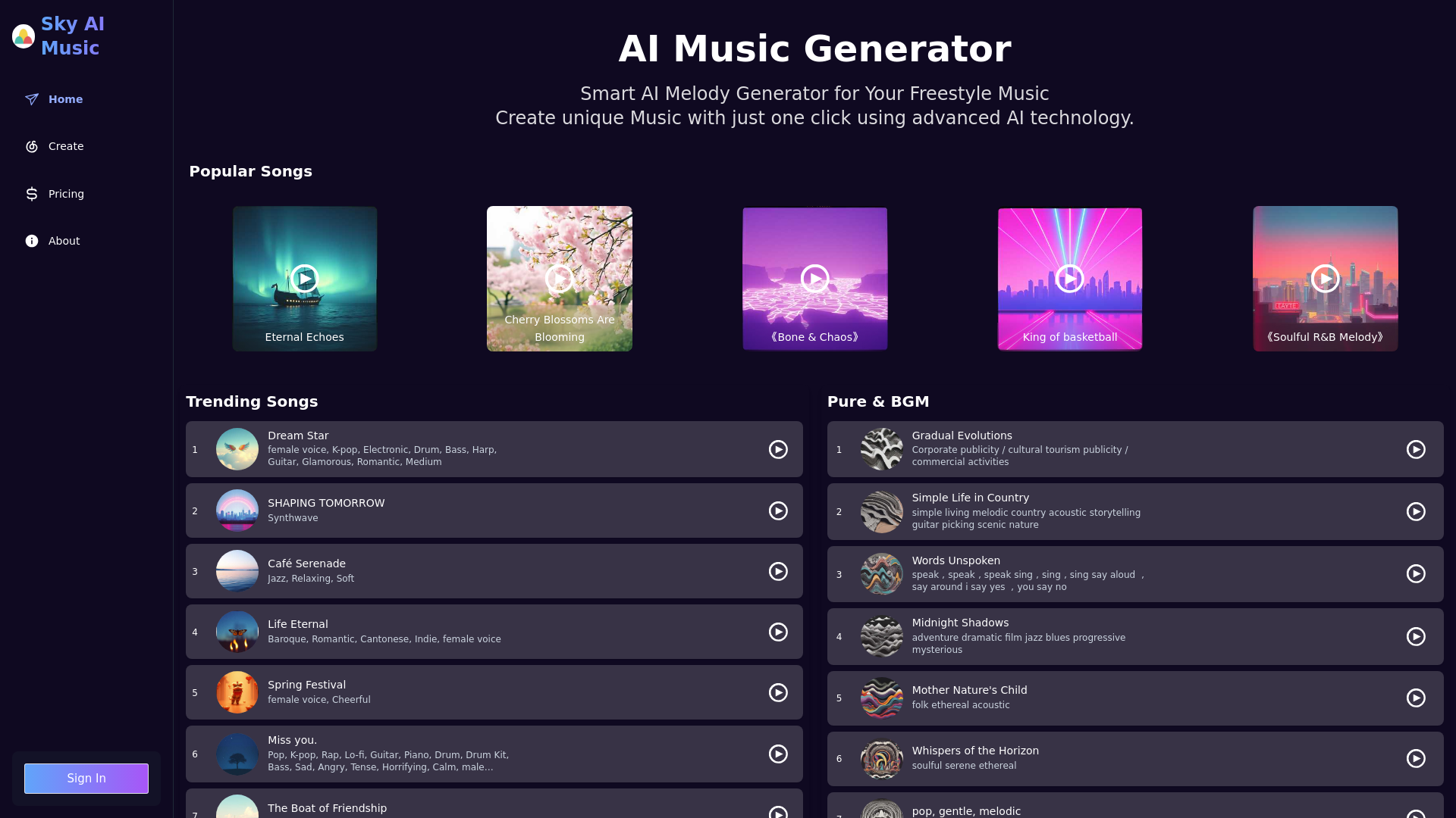 Sky AIMusic: Your Freestyle Music AI Composition