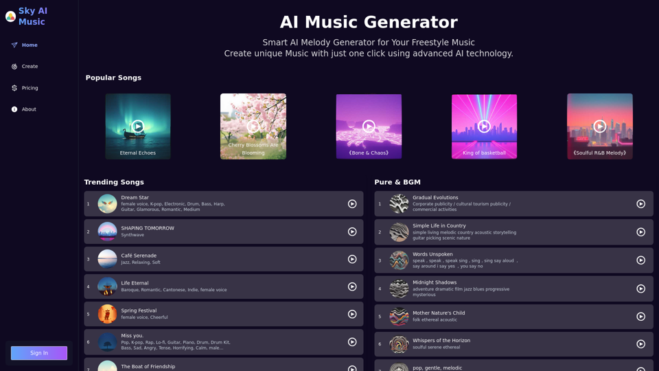 Sky AIMusic: Your Freestyle Music AI Composition