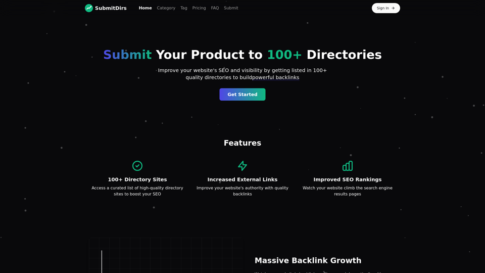 SubmitDirs - Submit your Product to 100+ directories