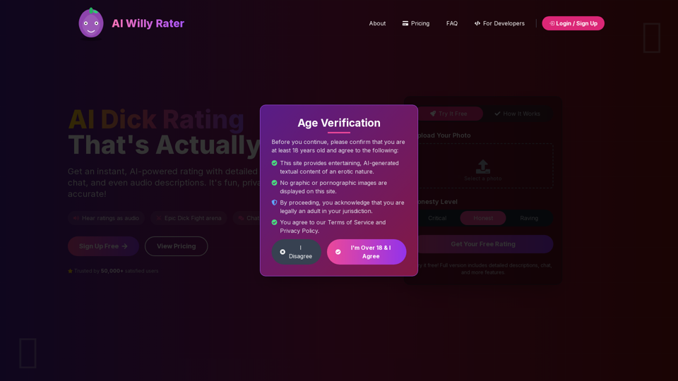 AI Penis Ratings | Fun, Safe, and Confidential Dick Rating Service