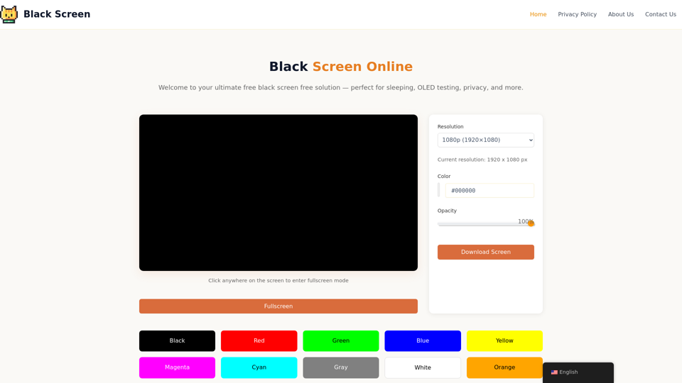 Home - Black Screen