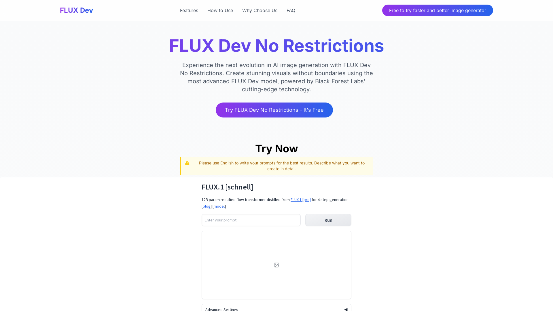 FLUX Dev No Restrictions