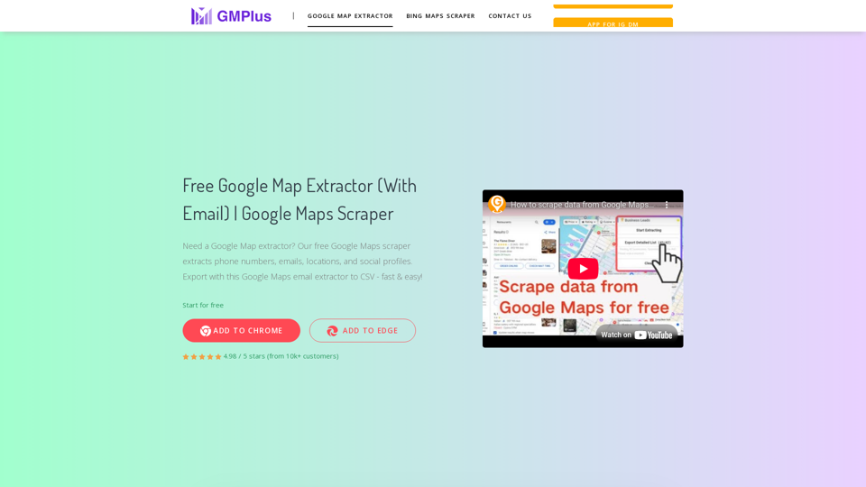 Free Google Map Extractor (With Email) | Google Maps Scraper