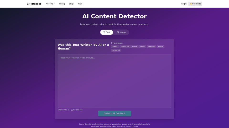 AI Detector - Reliable AI Validator for ChatGPT, Grok, Llama & Claude