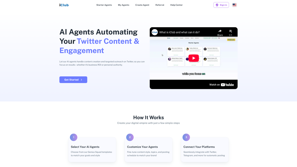 home-iClub: AI Crypto Trading Agents, Content Creation & Digital Influence