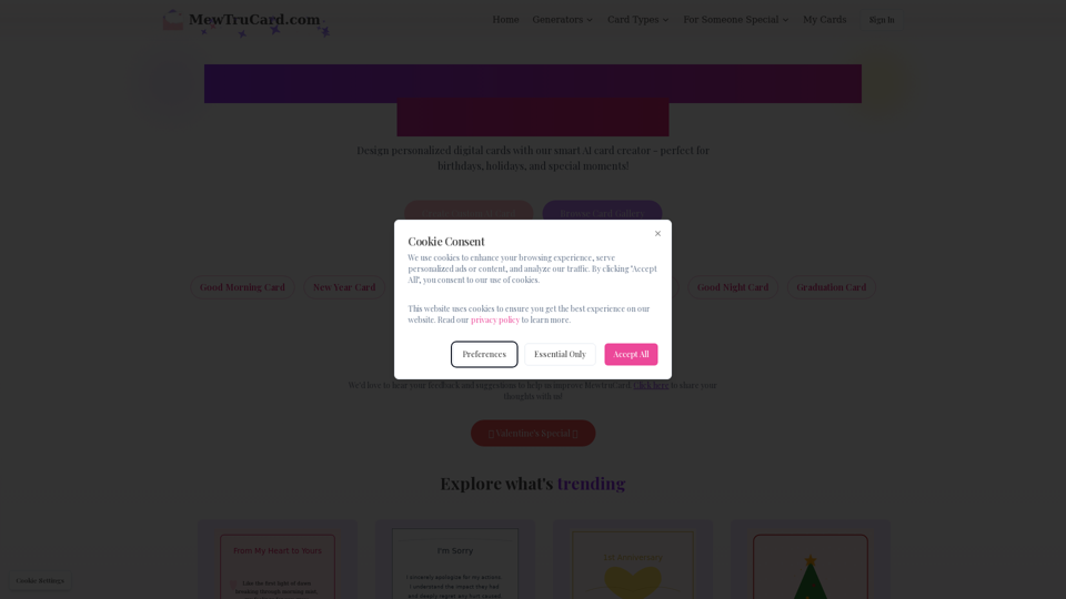 MewTruCard - AI Greeting Card Generator