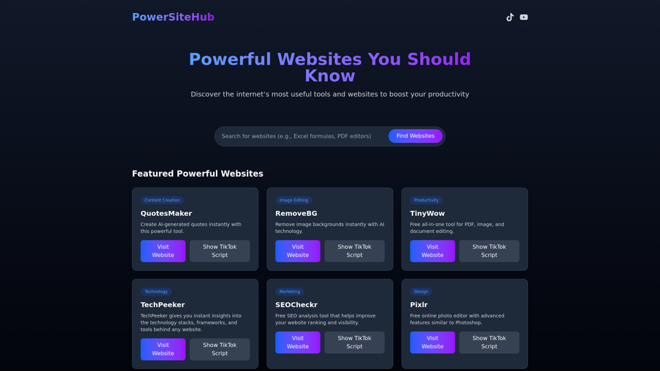 PowerSiteHub | Powerful Websites You Should Know