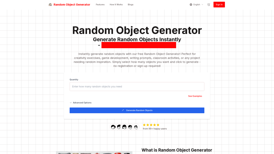 Random Object Generator | Create Instant Lists of Random Objects