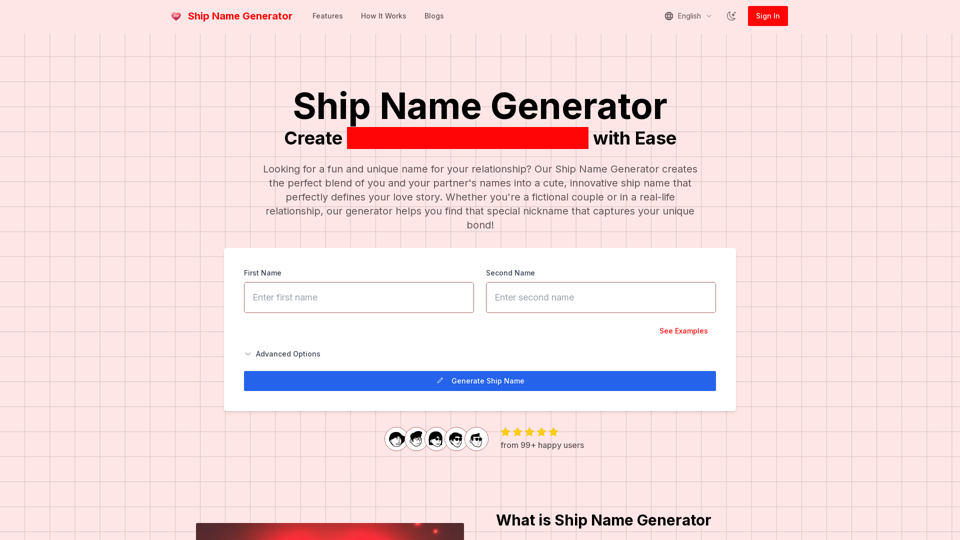 Ship Name Generator | Create Perfect Couple Names