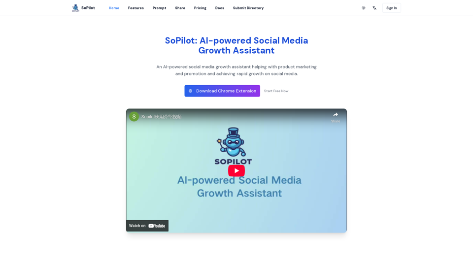 SoPilot - AI-powered Social Media Growth Assistant SoPilot - AI-powered Social Media Growth Assistant