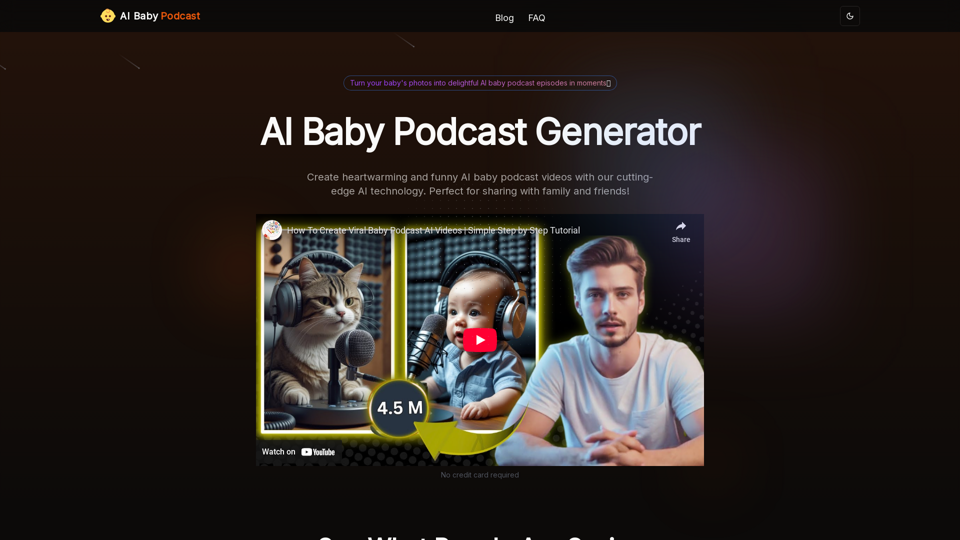 Create Your AI Baby Podcast | Free & No Sign Up