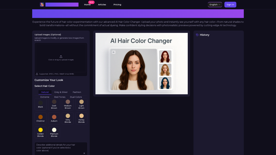 AI Hair Color Changer - Virtual Hair Color Try-On Tool